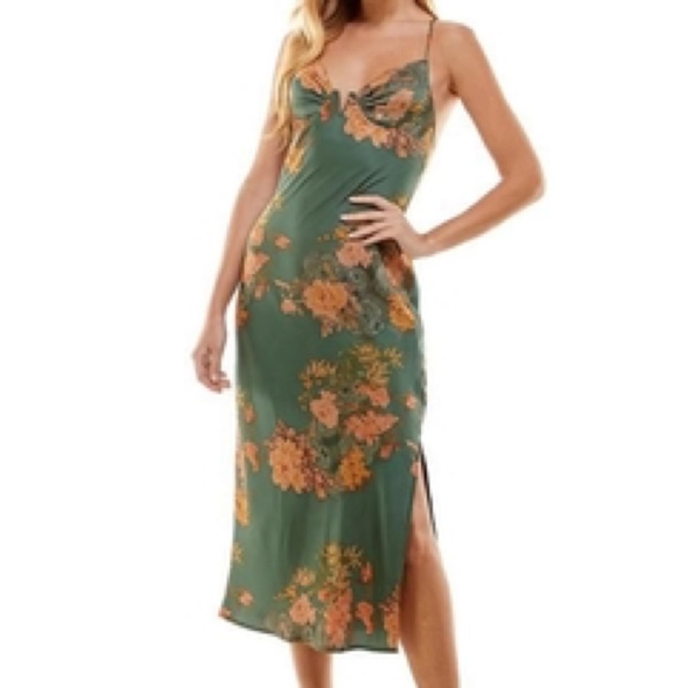 Midi Fall Wedding Guest Dress in floral